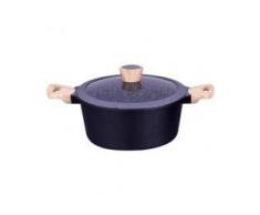 Thulos Neuheit. Kochtopf mit Beschichtung aus Granit, Griff Soft-Touch In Holzoptik (28 cm)