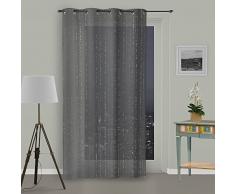 Soleil docre Ösengardine 135x250 cm Bella grau