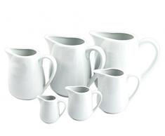 HOTELWARE Ariston Milchkännchen für Hälfte Tasse, 50 ml, Porzellan, Weiß, 8 x 4 x 6 cm