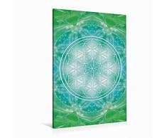 Premium Textil-Leinwand 80 x 120 cm Hoch-Format Blume des Lebens - Universelles Bewusstsein | Wandbild, HD-Bild auf Keilrahmen, Fertigbild auf hochwertigem Vlies, Leinwanddruck von Gaby Shayana Hoffmann