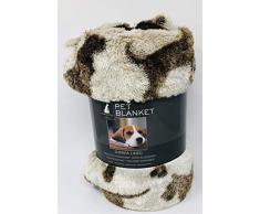 Arlee Home Fashions Doggie Drawings Hundedecke aus Plüsch mit Sherpa-Futter, Übergröße, 50 x 60 cm, Hellbraun/Braun