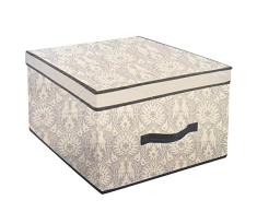 Mongardi 8701 C07 Behälter Wäschesammler, Stoff, Beige, 50 x 40 x 20 cm