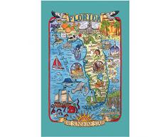 Kay Dee Adventure Reiseziele Poster Stil Tee Handtuch, Florida, one Size