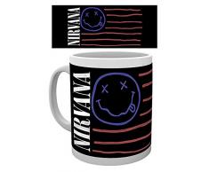 empireposter Nirvana - Flag - Keramik Tasse - Größe Ø8,5 H9,5cm