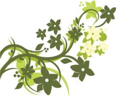 Indigos 4051719803389 Wandtattoo ME051 Tribal Ranke Pflanze Blume 80 x 65 cm