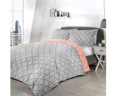 Fusion Bettwäsche-Set, 52% Polyester, 48% Baumwolle, Grau, Einzelbett