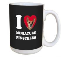 Tree Free Grüße lm45086 I Heart Miniatur Pinscher Keramik Becher mit Henkel/, 15-Ounce, Tan