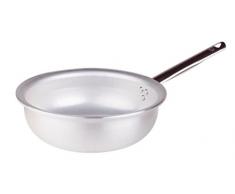 Pentole Agnelli Pfanne Quarzheizstrahler mantecare, aus Aluminium, Edelstahl, Silber 20 cm Silber/schwarz