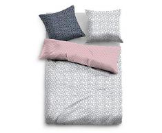 TOM TAILOR 0069900 Satin Bettwäsche Garnitur mit Kopfkissenbezug (Baumwolle) 1x 155x220 cm + 1x 80x80 cm, Mauve