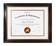 Golden State Art schwarz Foto Bild Rahmen mit Burgund und Gold, mit Echtglas, Black Gold & Burgundy, 11x14 Fits 7x9, 11x14,7x9