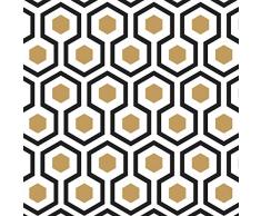 Plage 3D-Klebedekoration FILAGA [4 Fliesen gewölbt], schwarz, 15x15cm