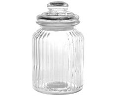 Home Vorratsdose, 1000 ml, Glas, transparent, 11 x 11 x 19 cm
