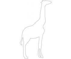 INDIGOS 4250380554778 Wandtattoo w054 Giraffe Afrika 80 x 43 cm, weiß