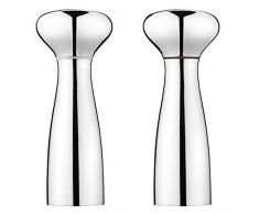 George Jensen GJ 069091 Salz und Pfeffermühle Set aus 2 Stück, Edelstahl, Stainless Steel, 22,7 x 24 x 1,7 cm