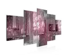 Bilder Abstrakt Wandbild Vlies - Leinwand Bild XXL Format Wandbilder Wohnzimmer Wohnung Deko Kunstdrucke Violett 5 Teilig - MADE IN GERMANY - Fertig zum Aufhängen 018953c