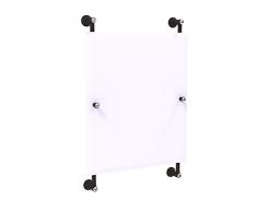 Allied Brass Carolina Crystal Collection Rectangular Frameless Rail Mounted Mirror Wandspiegel, Oil Rubbed Bronze