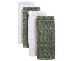 DII Geschirrtuch, 100% Baumwolle, sehr saugfähig, Reinigung, Trocknen, für den täglichen Gebrauch, 40,6 x 66 cm, Grau, 4 Stück Küchenchef-Geschirrtuch Artichoke Green