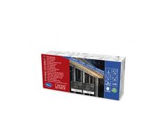Konstsmide 2743-803 LED Eisregen Lichtervorhang / für AuÃen (IP44) / 96 bernsteinfarbene Dioden / 24V AuÃentrafo / weiÃes Kabel