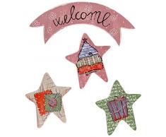 to-DO 71127.0 Landhaus Chic Karte mit Dekorationsschablone, Mehrfarbig, 21 x 29.7 x 0.5 cm,