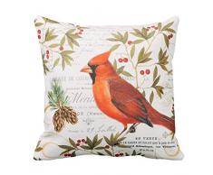 Royalours Überwurf-Kissenbezug, Halloween, Garten, Baumwolle, Leinen, Vintage, Halloween, Kürbis-Kraue, Eule, dekorativer Kissenbezug 45,7 x 45,7 cm 18 x 18 S-Birds