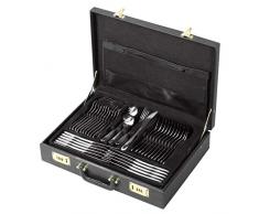 Dajar Besteck-Set Napoli 72-TLG, Stahl, Silber, 35 x 31 x 10 cm, Einheiten