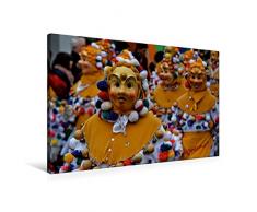 Calvendo Premium Textil-Leinwand 90 cm x 60 cm quer, Kügele | Wandbild, Bild auf Keilrahmen, Fertigbild auf echter Leinwand, Leinwanddruck: der Narrenzunft Spritzenmuck Ehingen Menschen Menschen