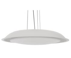 Akzentlicht LED Pendelleuchte, Diffusor HDPE, Leuchte Stahlbl. Verz./ABS, Integriert, 15 W, Warmweiß, Weiß