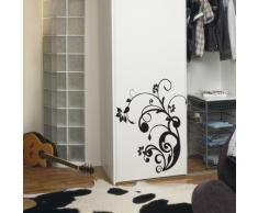 INDIGOS WG10305-86 Wandtattoo w305 Ranke Pflanze Blume Natur Wandaufkleber 80 x 75 cm, blau