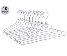Quality Hangers Kleiderbügel aus Metall, drehbar, robust, 10 Stück Standard - 17 inch