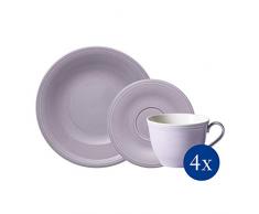 like by Villeroy & Boch Group - Colour Loop Blue Kaffee-Set, 12 tlg., für bis zu 4 Personen, Premium Porzellan, spülmaschinen-, mikrowellengeeignet, blau/weiß