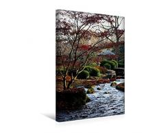 Premium Textil-Leinwand 30 x 45 cm Hoch-Format Japanischer Garten, Botanischer Garten Augsburg, Deutschland | Wandbild, HD-Bild auf Keilrahmen, Fertigbild auf hochwertigem Vlies, Leinwanddruck von Martina Cross