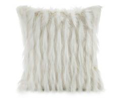 Eurofirany Kissenbezüge Kissenhüllen Couchkissenbezüge Sofakissenbezüge Dekorationskissen Doppelpack 2er Set Kopfkissenbezüge Dekokissen Sitzkissen Fellimitat, Violett, 45X45 cm, 2