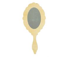 Artemio 14001866 Handspiegel für Kinder, Holz, Beige, 12,5 x 1 x 28,5 cm