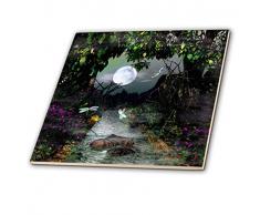 3dRose CT 60821 _ 4 Creek, Moon Nature Szene Keramik Fliesen, 30,5 cm