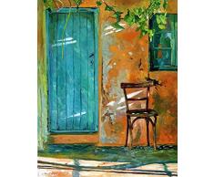 Buyartforless Kunstdruck auf Leinwand, Motiv Stuhl von David Lloyd Glover, 40,6 x 30,5 cm, Mehrfarbig