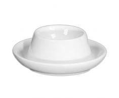 Holst Porzellan EB 1171 Eierbecher Slimline 9 cm mit kleiner Ablage, weiß, 8.5 x 8.5 x 3 cm, 6 Einheiten