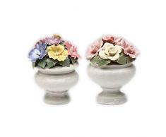 CG 743–04 11,7 cm Rose und Stiefmütterchen Blumentöpfe Figuren