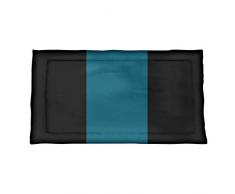 ArtVerse NFS Jacksonville Sofakissen mit Fußball-Streifen, Mikrofaser, 30 x 22, Schwarz/Aqua