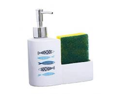 Dcasa Schwamm, integrierter Spender auf der Arbeitsplatte, Zubehör für Badewanne, Dekoration für Zuhause, Unisex, Erwachsene, Farbe