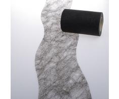 Deko AS GmbH Sizoflor Tischband Wellenschnitt schwarz ca. 12,5 cm Rolle 25 Meter 60W 017-R