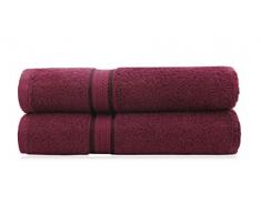 Baumwolle Craft Ultra Soft Collection 2 Stück Übergroße 100% Baumwolle Badetuch, Handtuch Set burgunderfarben