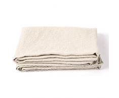 Linenme 75 x 130 cm Silber Leinen Badetuch Wafer 0454702