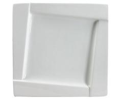 Dajar Dessertteller KUBIKO quadratisch 20cm Ambition, Porzellan, Weiß, 20 x 20 x 2 cm