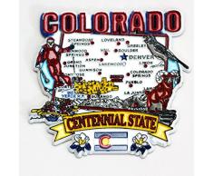 Colorado State Elements Karte Kühlschrank Collectible Souvenir Magnet