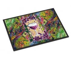 Caroline s Schätze Wein Glas und Trauben innen-Matte, 45,7 x 68,6 cm Multicolor