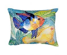 Betsy Drake NC300 Betsys Two Fish Kopfkissen, 40,6 x 50,8 cm