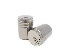 Honbay 2 Edelstahl Baggers Salz Zucker Spice Pfeffer Shaker Gewürz Dosen mit drehbare Abdeckung