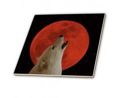3dRose Lunar Wolf – Keramik Fliesen, 6 (CT 9167 _ 2)