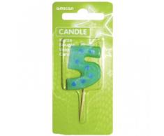 amscan Geburtstagskerze 5, gepunktet