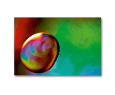 Premium Textil-Leinwand 90 x 60 cm Quer-Format Farbrausch mit Öl und Wasser | Wandbild, HD-Bild auf Keilrahmen, Fertigbild auf hochwertigem Vlies, Leinwanddruck von Veronika Rix